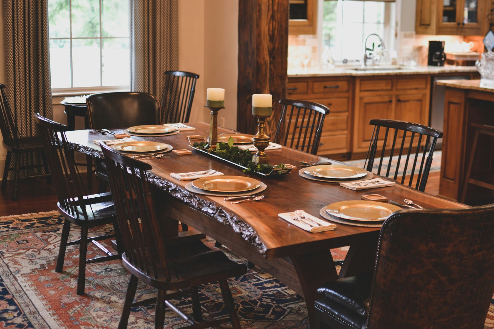 A common table set simply — the Benedictine pattern the Council inherits: governance embedded in shared life.